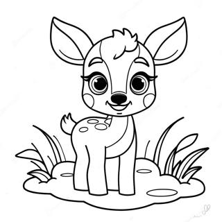 Carino Cucciolo Di Bambi Disegno Da Colorare 51636-11297