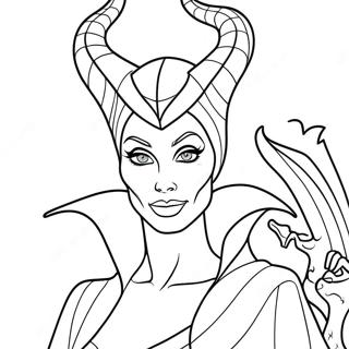 Malefica Con Drago Disegno Da Colorare 51999-11371