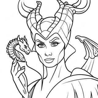 Malefica Con Drago Disegno Da Colorare 51999-11372