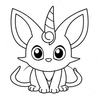 Espeon Con Occhi Scintillanti Da Colorare 55631-12172