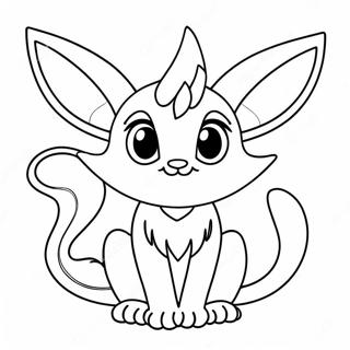 Carino Espeon Seduto Da Colorare 55632-12173