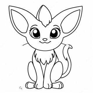 Carino Espeon Seduto Da Colorare 55632-12174