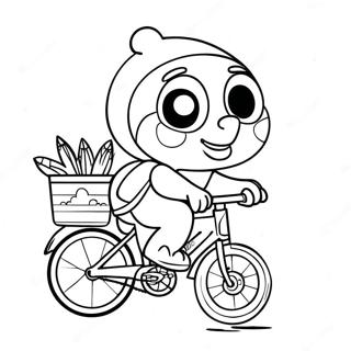 Pagina Da Colorare Di Pororo In Bicicletta 56379-12345