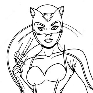 Catwoman Con Una Frusta Pagina Da Colorare 56549-12373