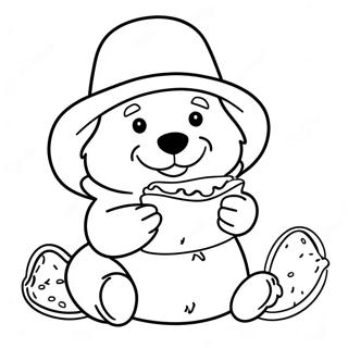Pagina Da Colorare Di Paddington Orso Che Mangia Un Panino 57015-12473