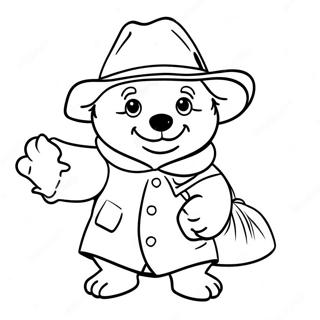 Pagina Da Colorare Di Paddington Bear Con Un Cappello 57018 12488