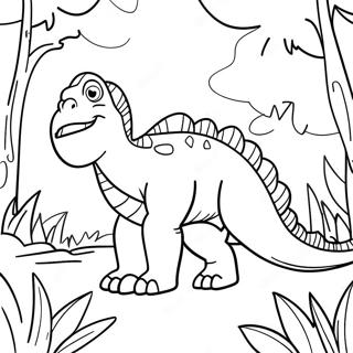 Gigantosaurus In Una Giungla Da Colorare 58375-12773