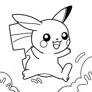 Pikachu Che Salta Nellaria Disegno Da Colorare 58824-12870