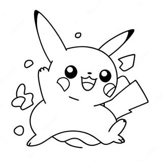 Pikachu Che Salta Nellaria Disegno Da Colorare 58824-12871