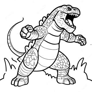 Godzilla Che Ruggisce Da Colorare 5991-1330