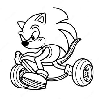 Pagina Da Colorare Di Sonic In Una Corsa 5 441