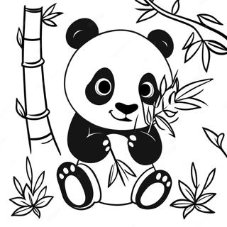 Carino Panda Che Mangia Bambu Da Colorare 60042-13152