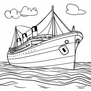 Pagina Da Colorare Delle Scialuppe Di Salvataggio Del Titanic In Azione 60671-13321