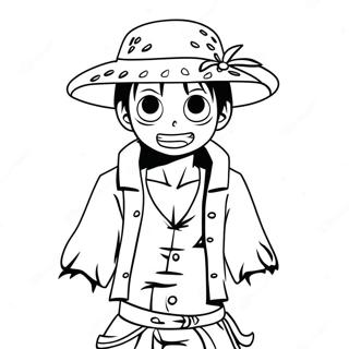 Pagina Da Colorare Di Luffy In Abbigliamento Da Pirata 60853-13350