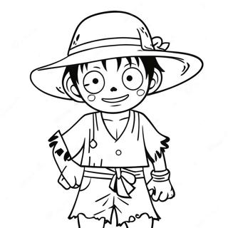 Pagina Da Colorare Di Luffy In Abbigliamento Da Pirata 60853-13352