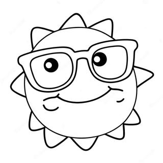 Sole Sorridente Con Occhiali Da Sole Da Colorare 60951-13375