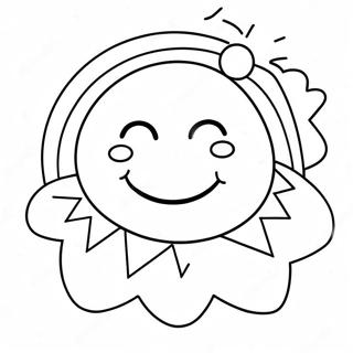 Sole Con Arcobaleno Da Colorare 60953 13382