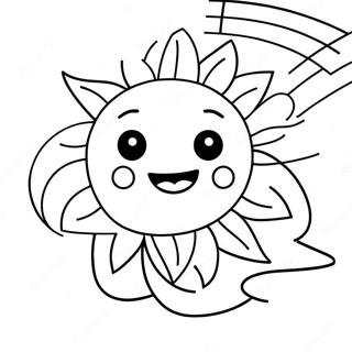 Sole Con Arcobaleno Da Colorare 60953 13384