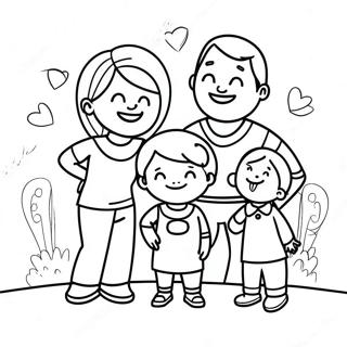 Famiglia Giocosa Disegno Da Colorare 61498-13514