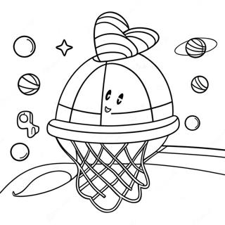 Pagina Da Colorare Del Gioco Di Basket Space Jam 61864-13605