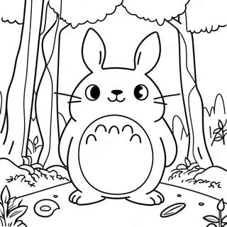 Totoro In Una Foresta Magica Da Colorare 62139-13687