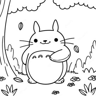 Totoro In Una Foresta Magica Da Colorare 62139-13688