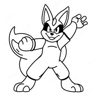 Lucario In Posizione Di Battaglia Da Colorare 62789-13866