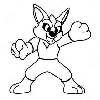 Lucario In Posizione Di Battaglia Da Colorare 62789-13867