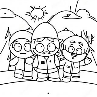 Bambini Di South Park Che Giocano Pagina Da Colorare 64623 13762