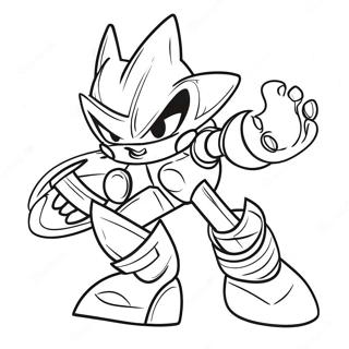 Metal Sonic In Azione Pagina Da Colorare 64703-13828