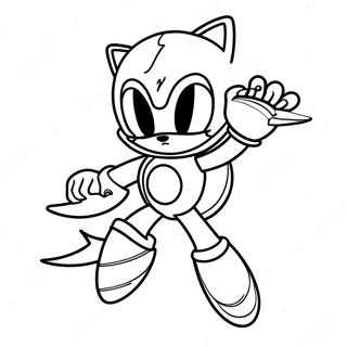 Metal Sonic Che Vola In Alto Pagina Da Colorare 64704-13829