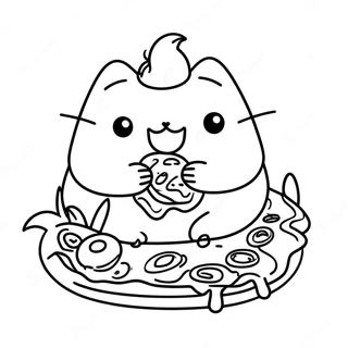 Carino Pusheen Che Mangia Pizza Da Colorare 6473-934