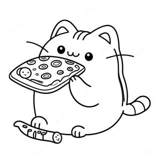 Carino Pusheen Che Mangia Pizza Da Colorare 6473-935