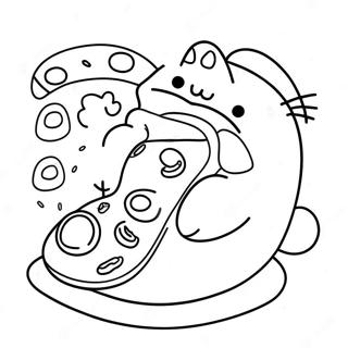 Carino Pusheen Che Mangia Pizza Da Colorare 6473-936