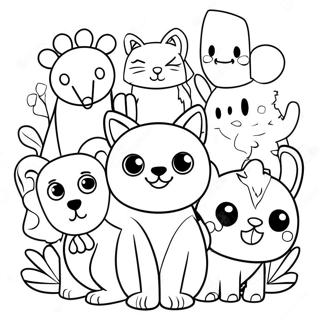 Pagina Da Colorare Con Animali Geometrici Divertenti 65076 13417