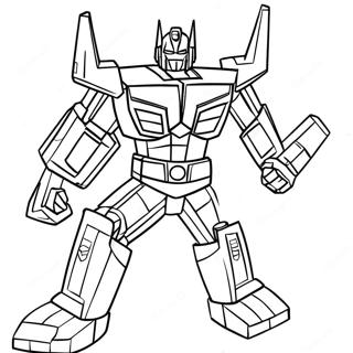 Pagina Da Colorare Di Optimus Prime In Azione 65265-14272