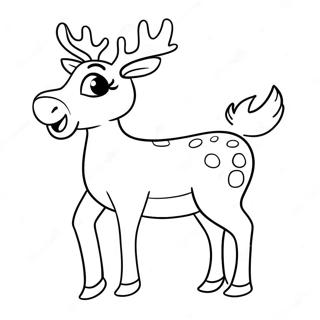 Pagina Da Colorare Renna Realistica Carina 65543 14331