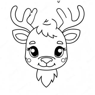 Pagina Da Colorare Renna Realistica Carina 65543 14332