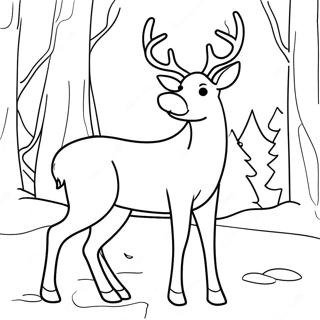 Pagina Da Colorare Renna Realistica Maestosa 65544 14333