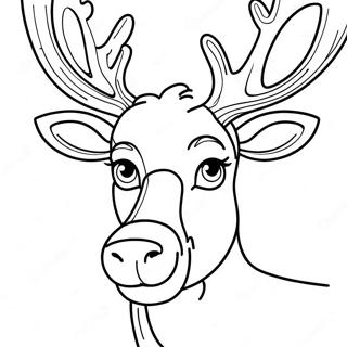 Pagina Da Colorare Renna Realistica Maestosa 65544 14335