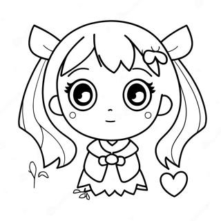 Pagina Da Colorare Di Ragazza Anime Kawaii Con Grandi Occhi 65909-14416
