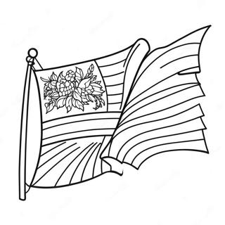 Pagina Da Colorare Del Design Creativo Della Bandiera 67336-14737