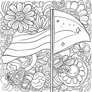 Pagina Da Colorare Del Design Creativo Della Bandiera 67336-14739