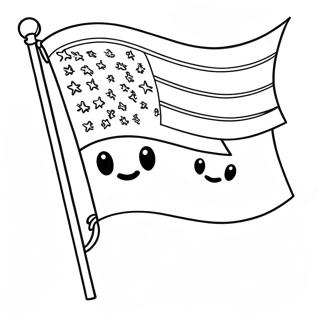 Pagina Da Colorare Della Bandiera Dei Cartoni Animati 67337 14741