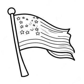 Pagina Da Colorare Della Bandiera Dei Cartoni Animati 67337 14744