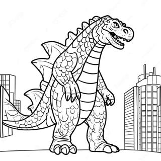 Pagina Da Colorare Di Shin Godzilla In Citta 67805-14836