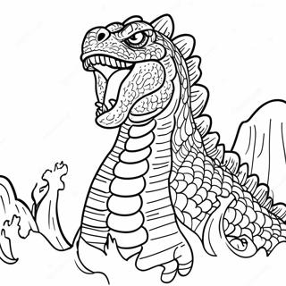 Pagina Da Colorare Di Shin Godzilla Che Combatte 67807-14841