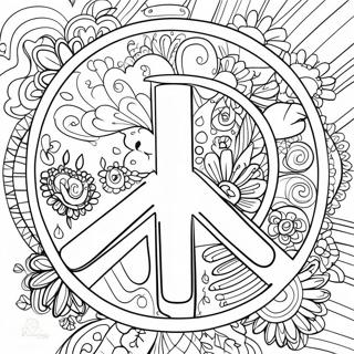 Pagina Da Colorare Con Il Segno Della Pace Doodle 68767 15053