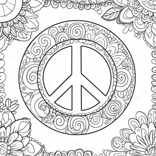 Pagina Da Colorare Con Il Segno Della Pace Doodle 68767 15055