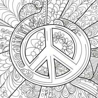 Pagina Da Colorare Con Il Segno Della Pace Doodle 68767 15056